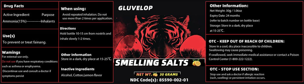 Gluvelop bottle with cotton ball ready for pre-workout focus boost