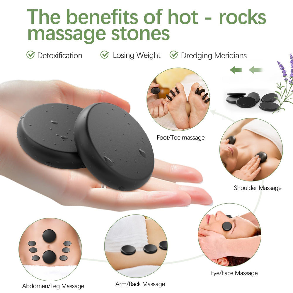 GLXPJU stones compatible with essential oils for enhanced massage sessions.