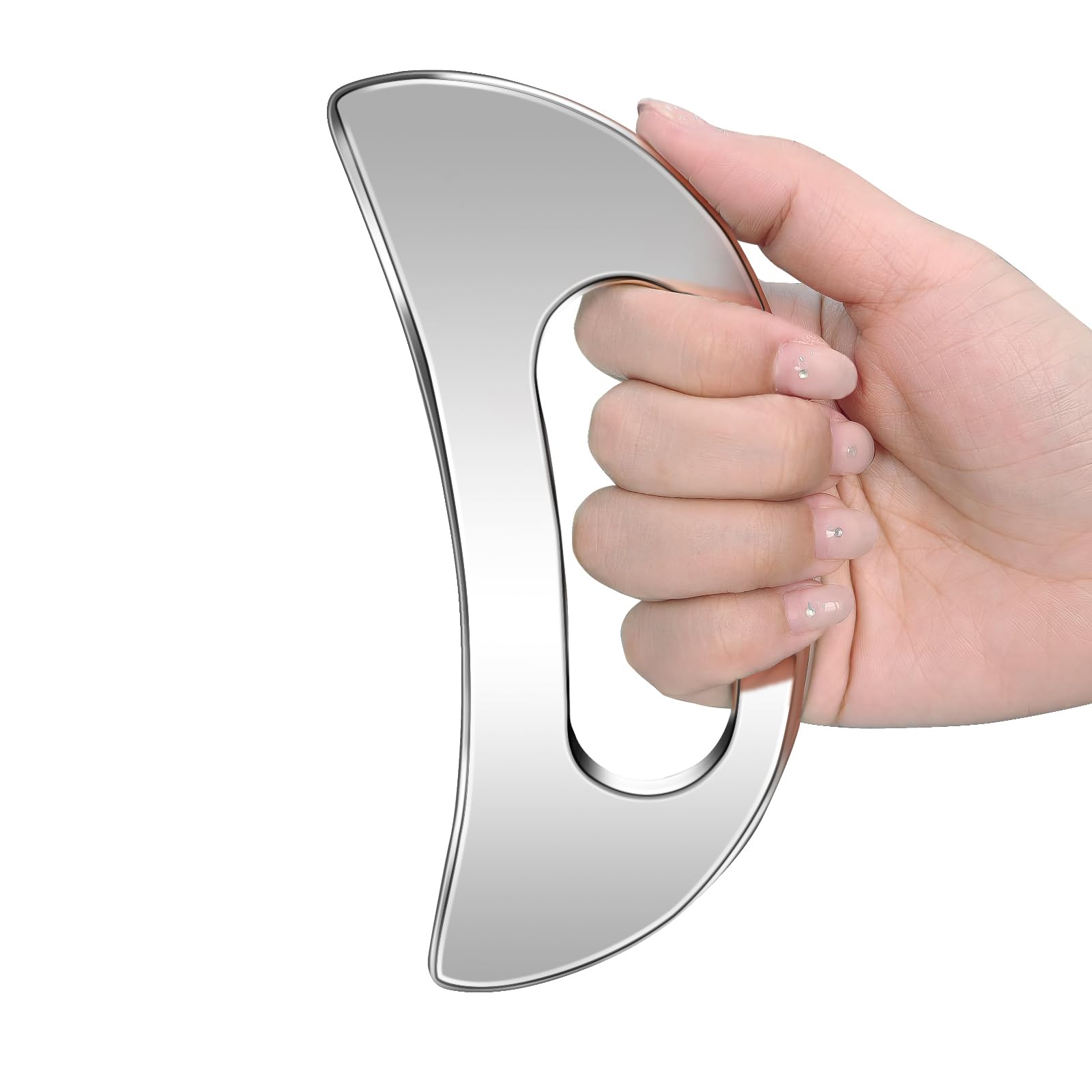 GLXPJU gua sha tool with handle—ergonomic design for smooth control.