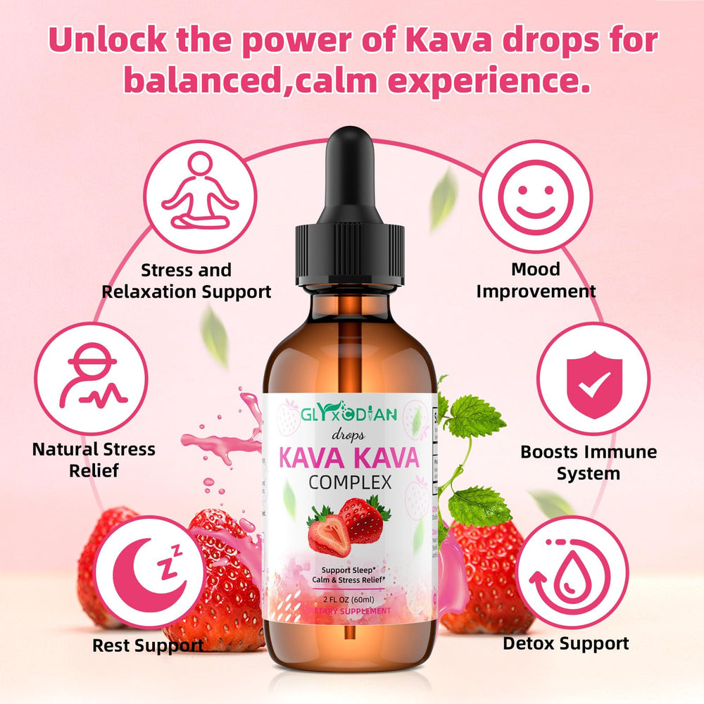 Glyxcodian Kava drops under tongue for fast-acting calm.