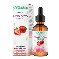 Glyxcodian Kava Root Extract Drops bottle for evening relaxation.