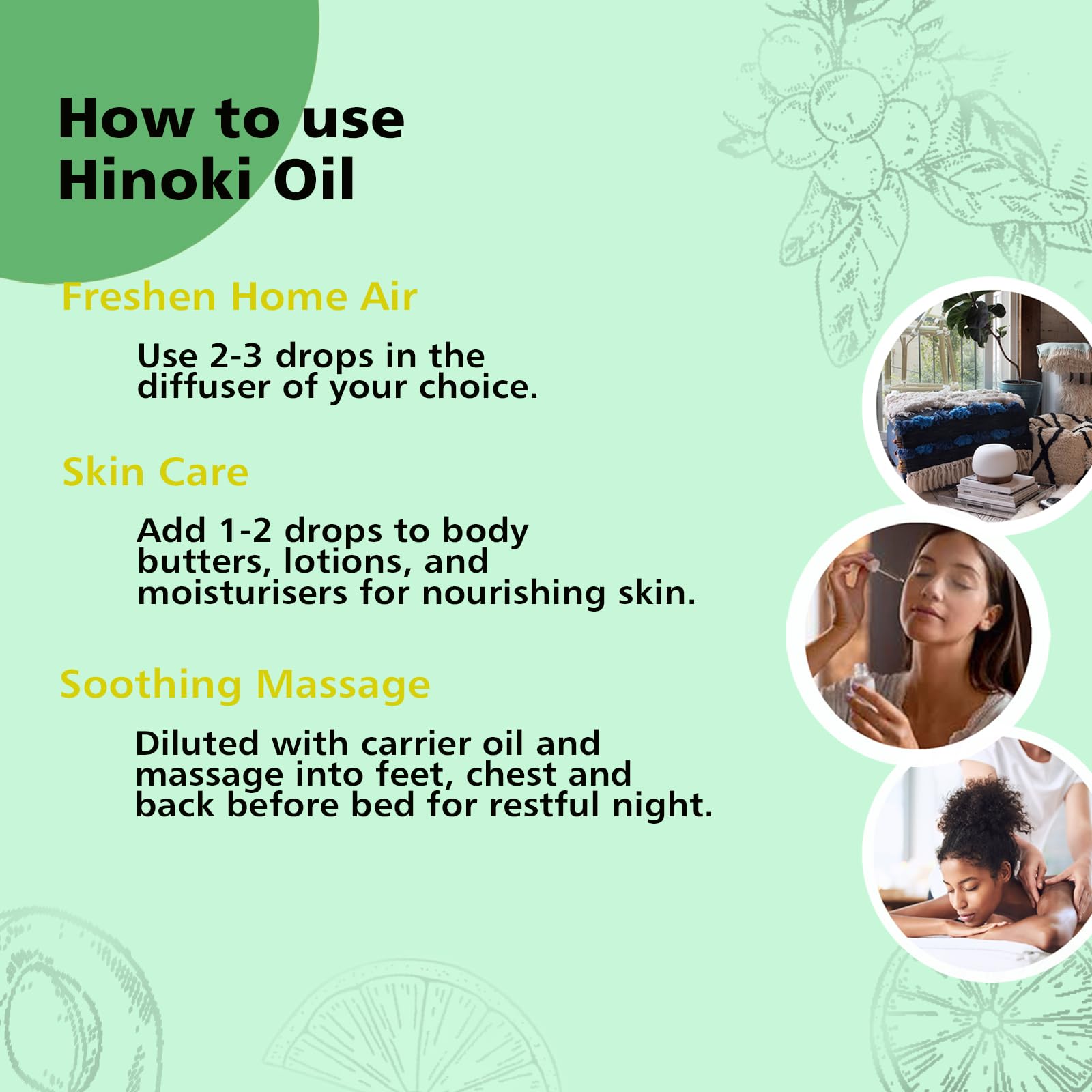 GM Gumili Hinoki bath blends infused with natural hinoki warmth.