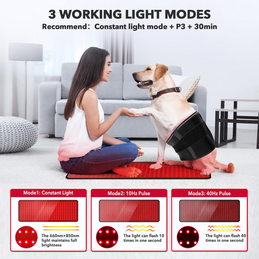 GMOWNW five lightness levels and six timer options customize sessions.