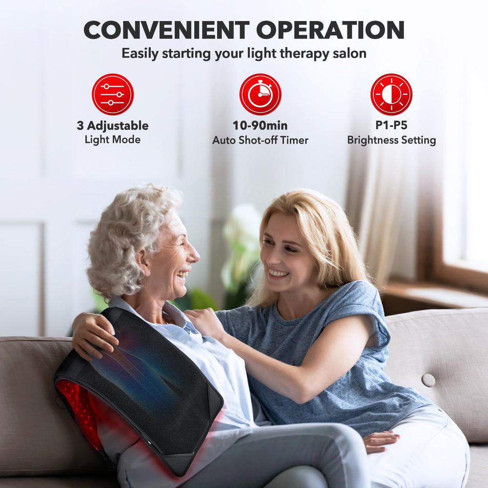 GMOWNW gift-ready red light therapy wrap for loved ones.