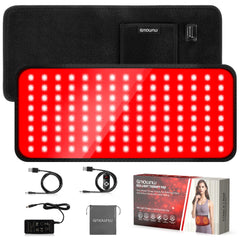 GMOWNW red light therapy pad front view shows broad coverage for full-body use
