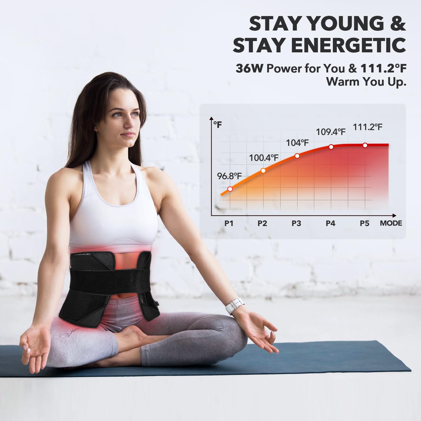GMOWNW three modes including constant, 10 Hz, and 40 Hz pulses for varied therapy.