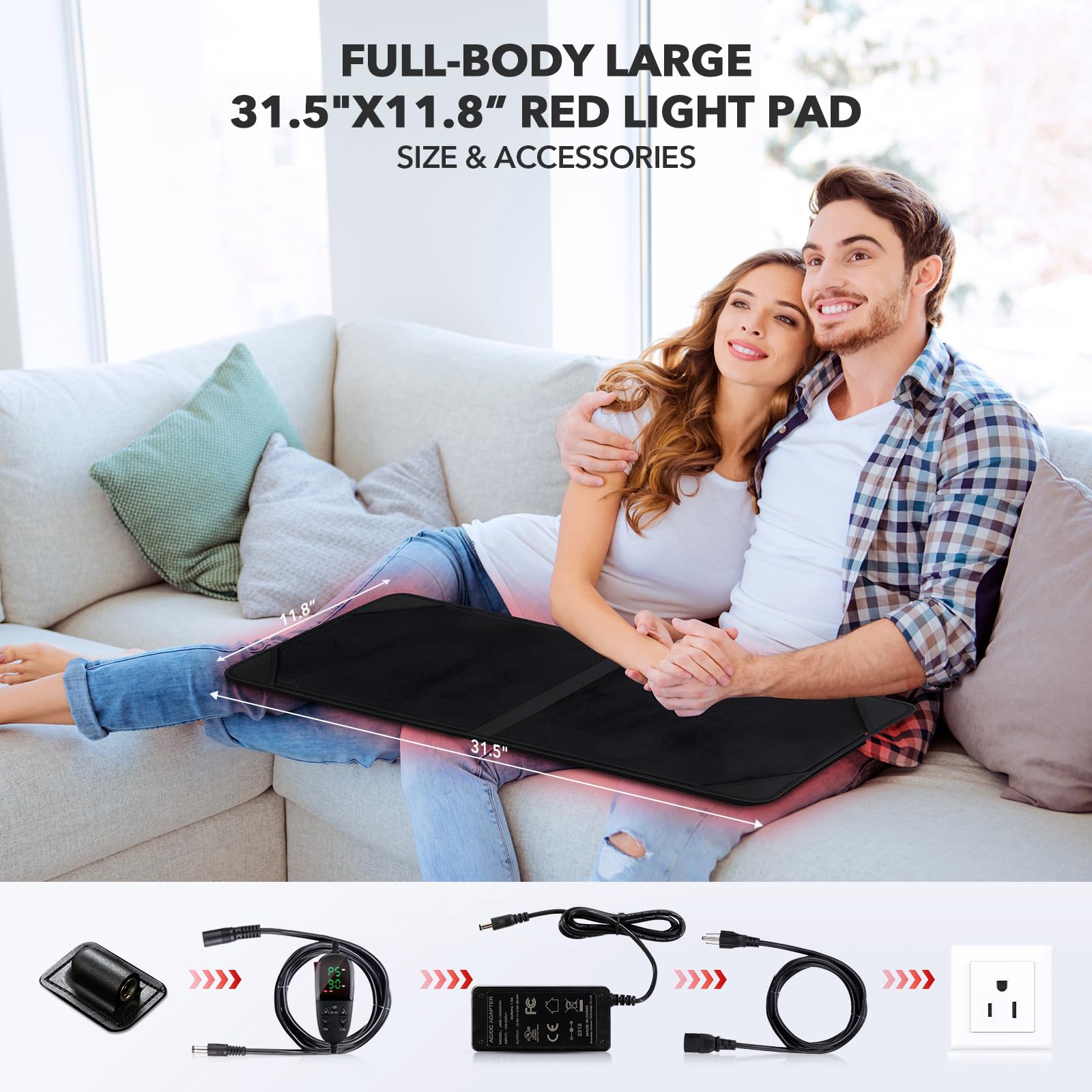 GMOWNW wearable pad with adjustable belt fits waists for versatile therapy.
