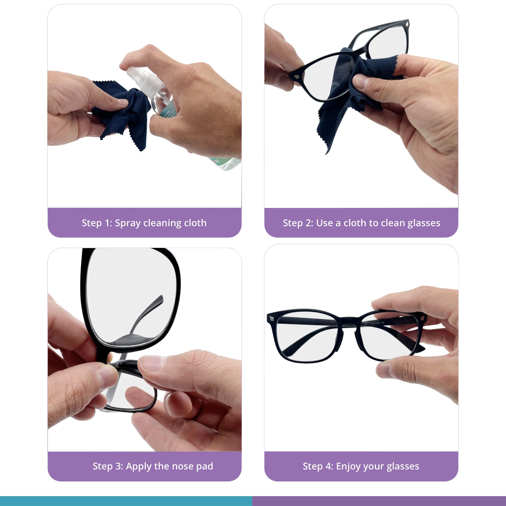 GMS Optical nose pads for glasses and sunglasses
