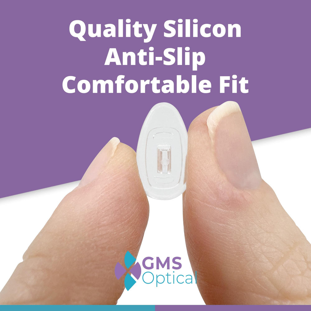 GMS Optical 10-pack silicone nose pads provide replacement options.