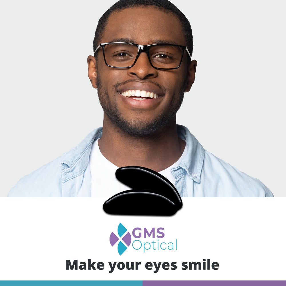 GMS Optical black silicone nose pads reduce slipping during use