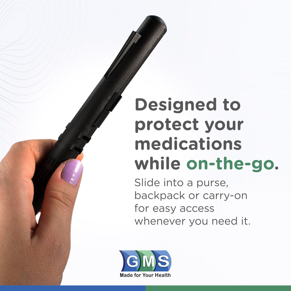 GMS travel compact two pack syringe case, simple carry on the go
