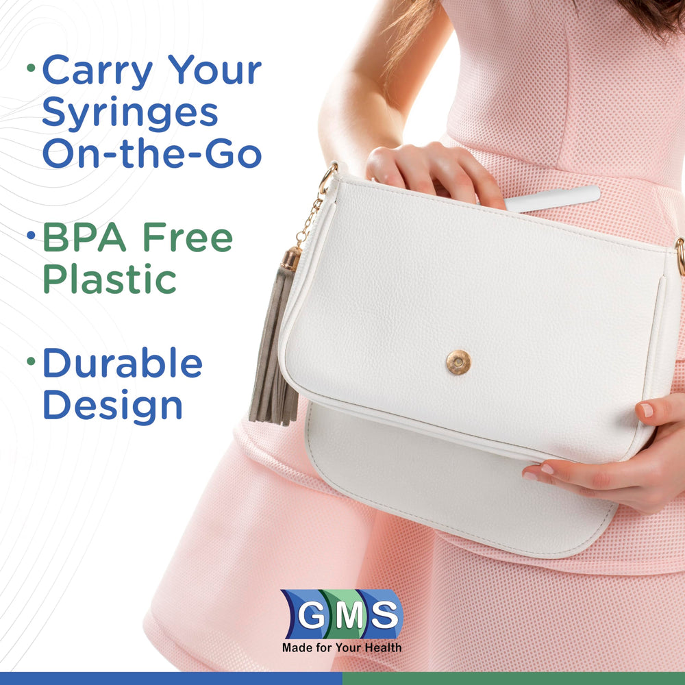 GMS syringe needle storage design keeps needles secure and organized