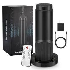 GMSYSW waterless diffuser front view in black-PP for hotels and homes.