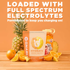 Gnarly Hydrate ice-cold glass pouring to illustrate refreshing post-workout drink