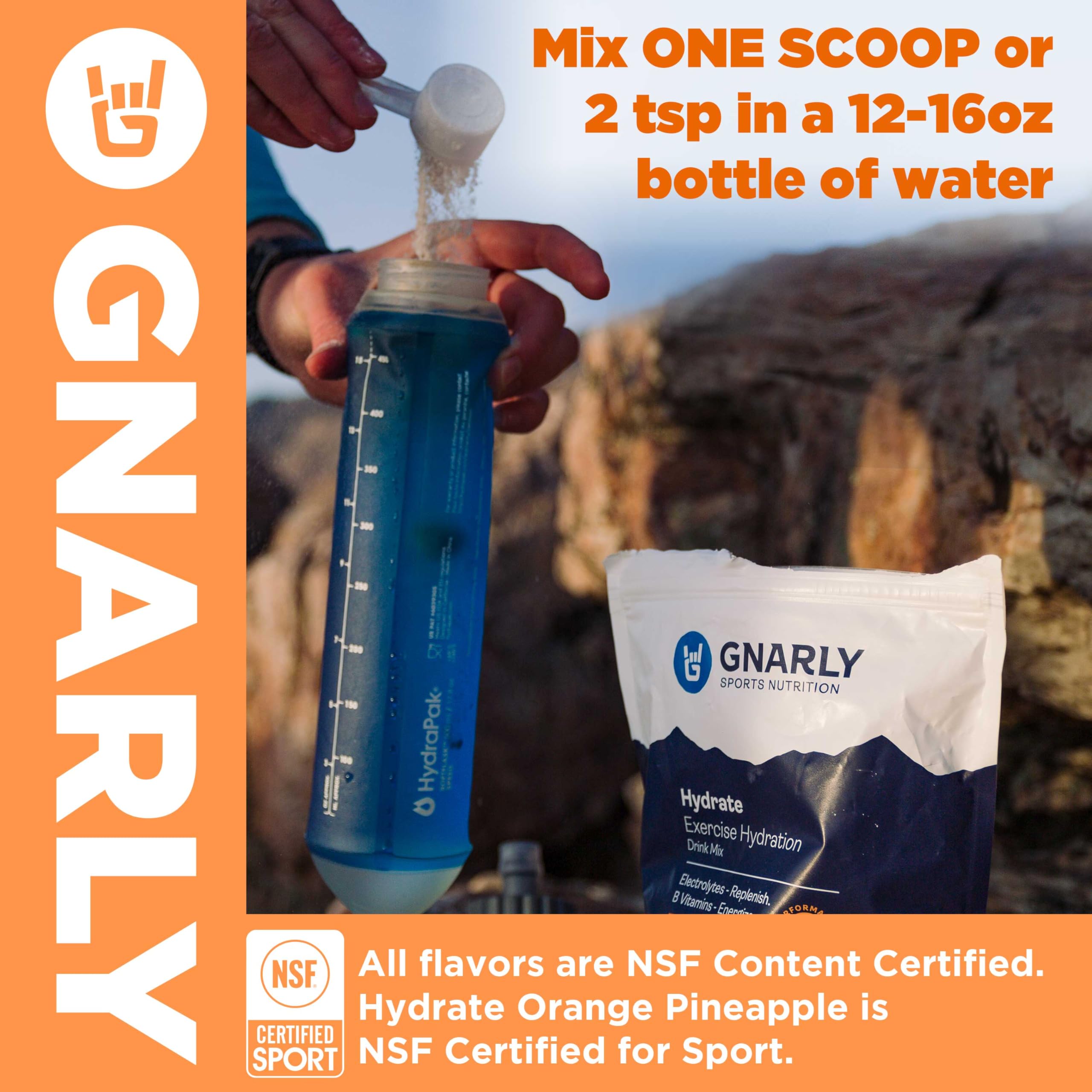 Gnarly Hydrate outdoor scene emphasizing active lifestyle and hydration