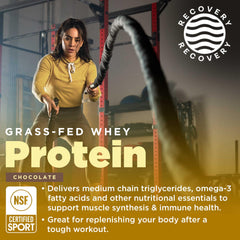 Smooth chocolate shake made with Gnarly protein powder in a glass