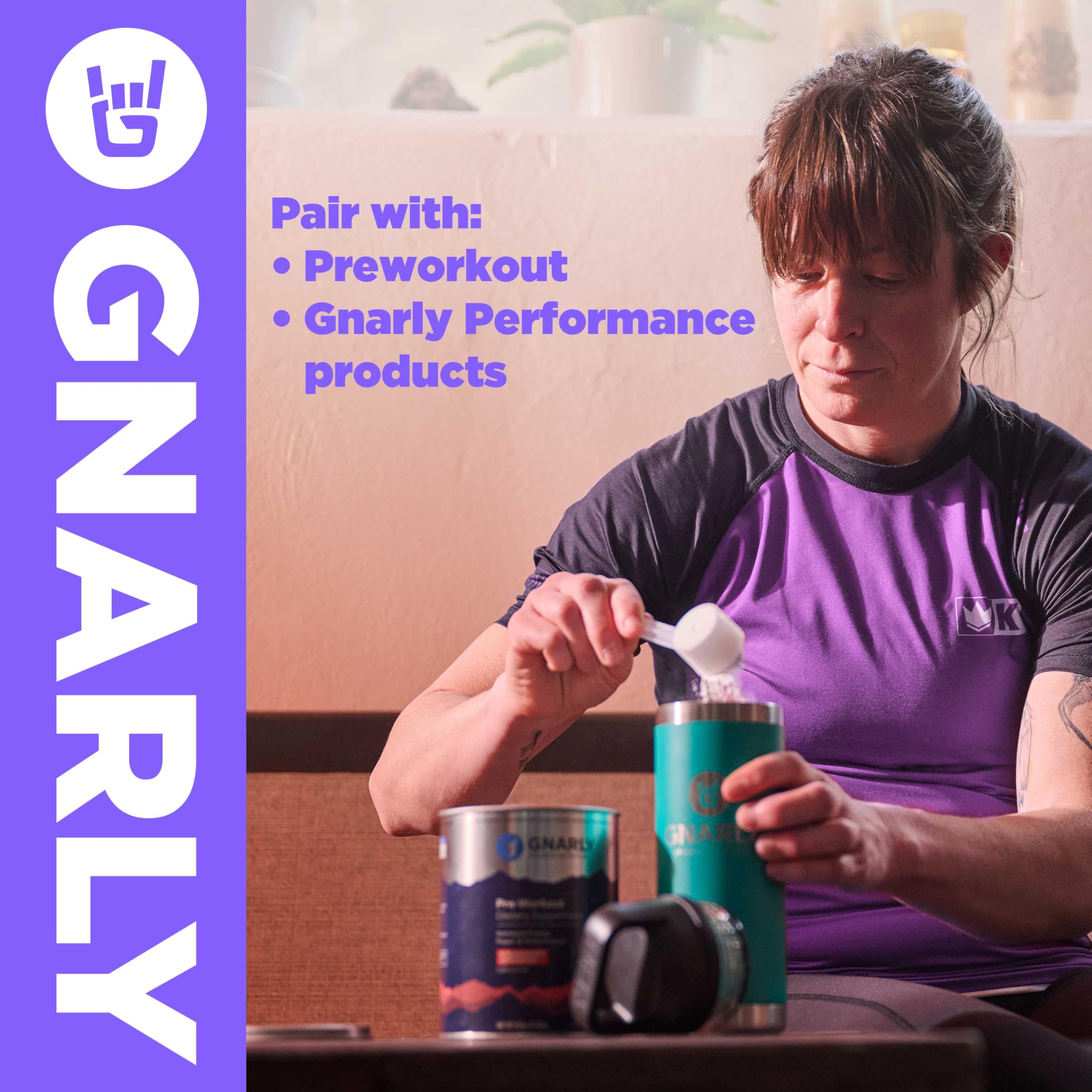 Gnarly Nutrition creatine powder 15.87 oz bottle for ongoing use
