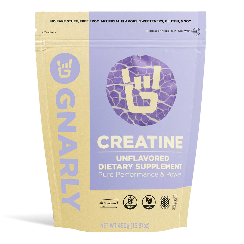 Gnarly Nutrition creapure creatine powder with a clean scoop for daily performance