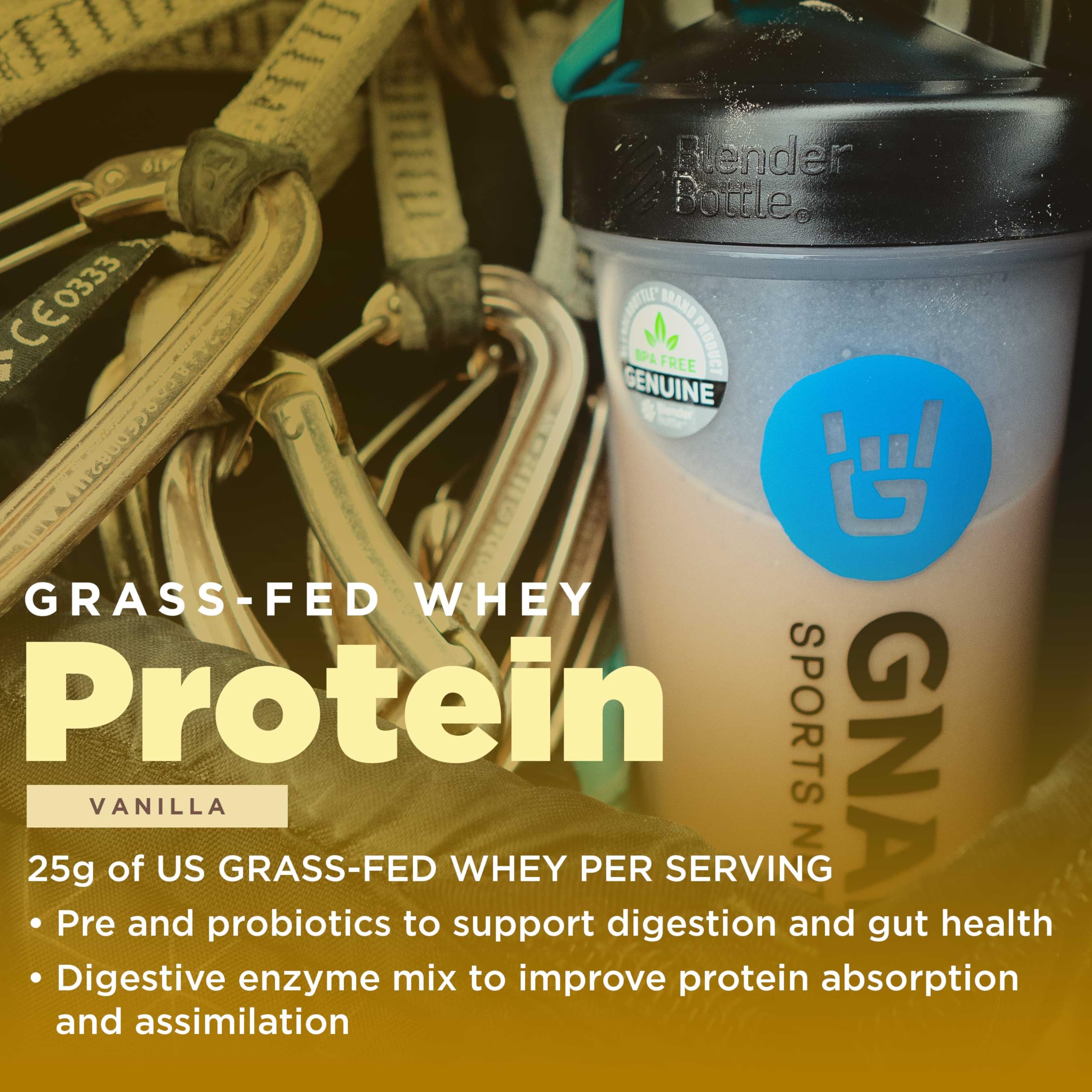 Gnarly vanilla label features NSF certification and trusted quality