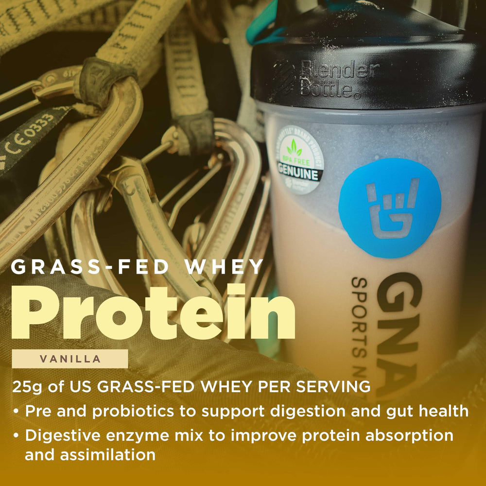 Gnarly vanilla label features NSF certification and trusted quality