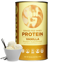Gnarly Nutrition vanilla protein powder bottle highlighting grass-fed whey quality and post-workout support