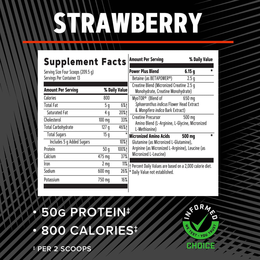 GNC AMP Mass XXX betapower ingredient aids athletic endurance and recovery