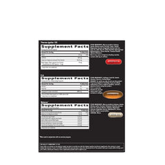 GNC AMP Men's Ripped Vitapak bottle side shows ingredient list and caffeine boost