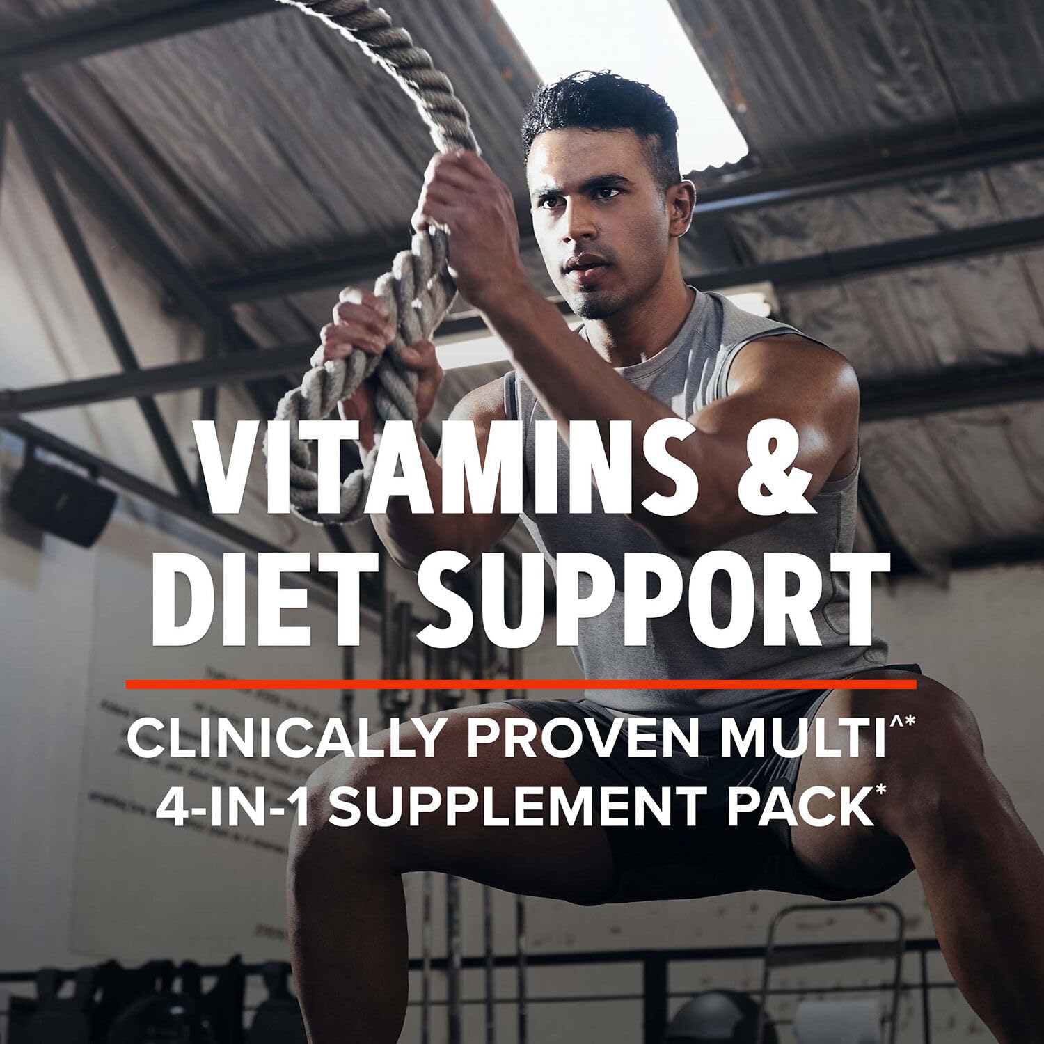 GNC AMP Men's Ripped Vitapak pack contents reveal four-in-one daily formula