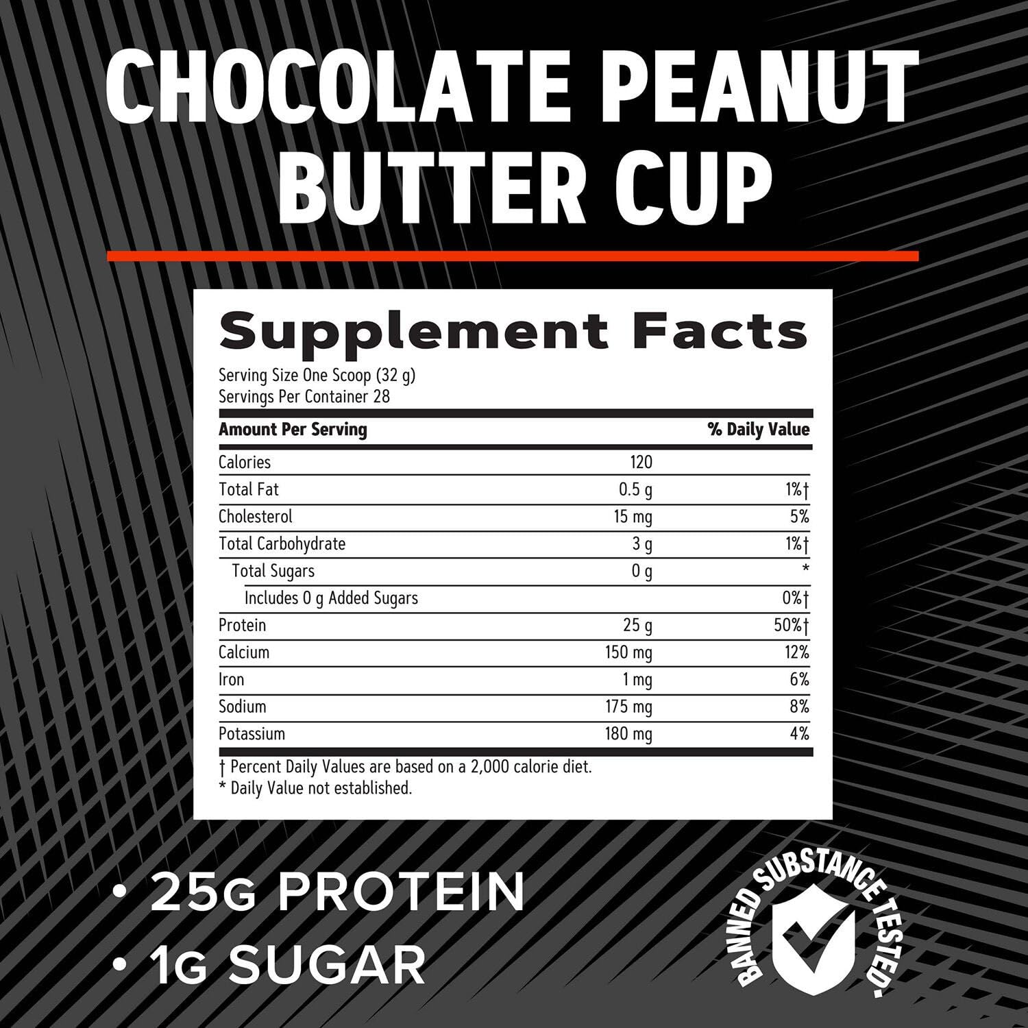 GNC AMP Pure Isolate chocolate peanut butter cup powder flavor detail
