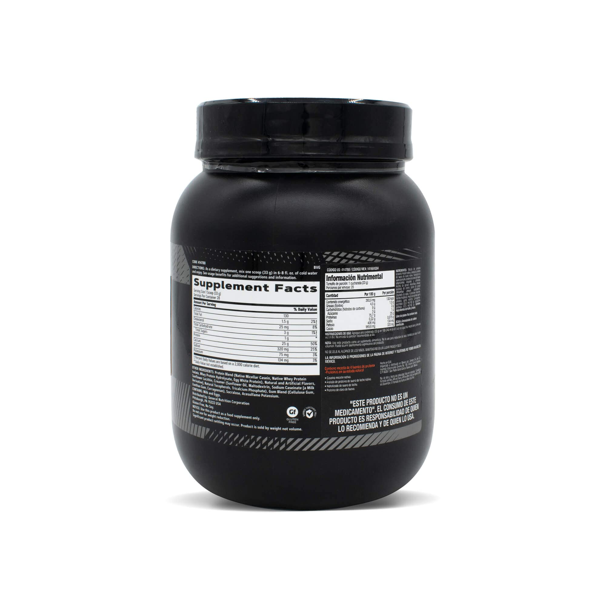 GNC AMP Sustained protein scoop ready for quick mixing into water