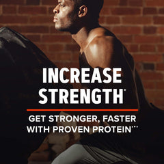 GNC AMP Wheybolic Alpha scoop for convenient daily protein intake.