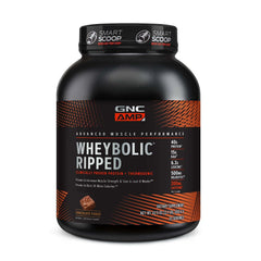 GNC AMP Wheybolic Ripped bottle front shows 22 servings.