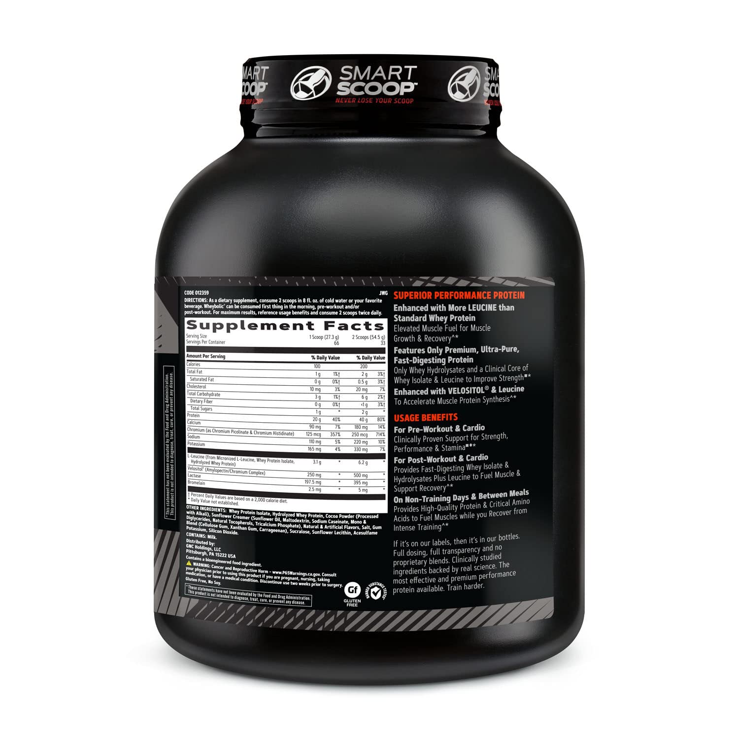 GNC AMP Wheybolic whey protein shaker ready for quick recovery shake