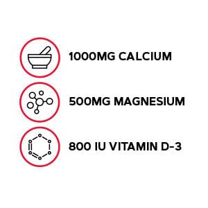 GNC Calcium Plus Magnesium Vitamin D-3 1000mg ingredients panel highlights minerals
