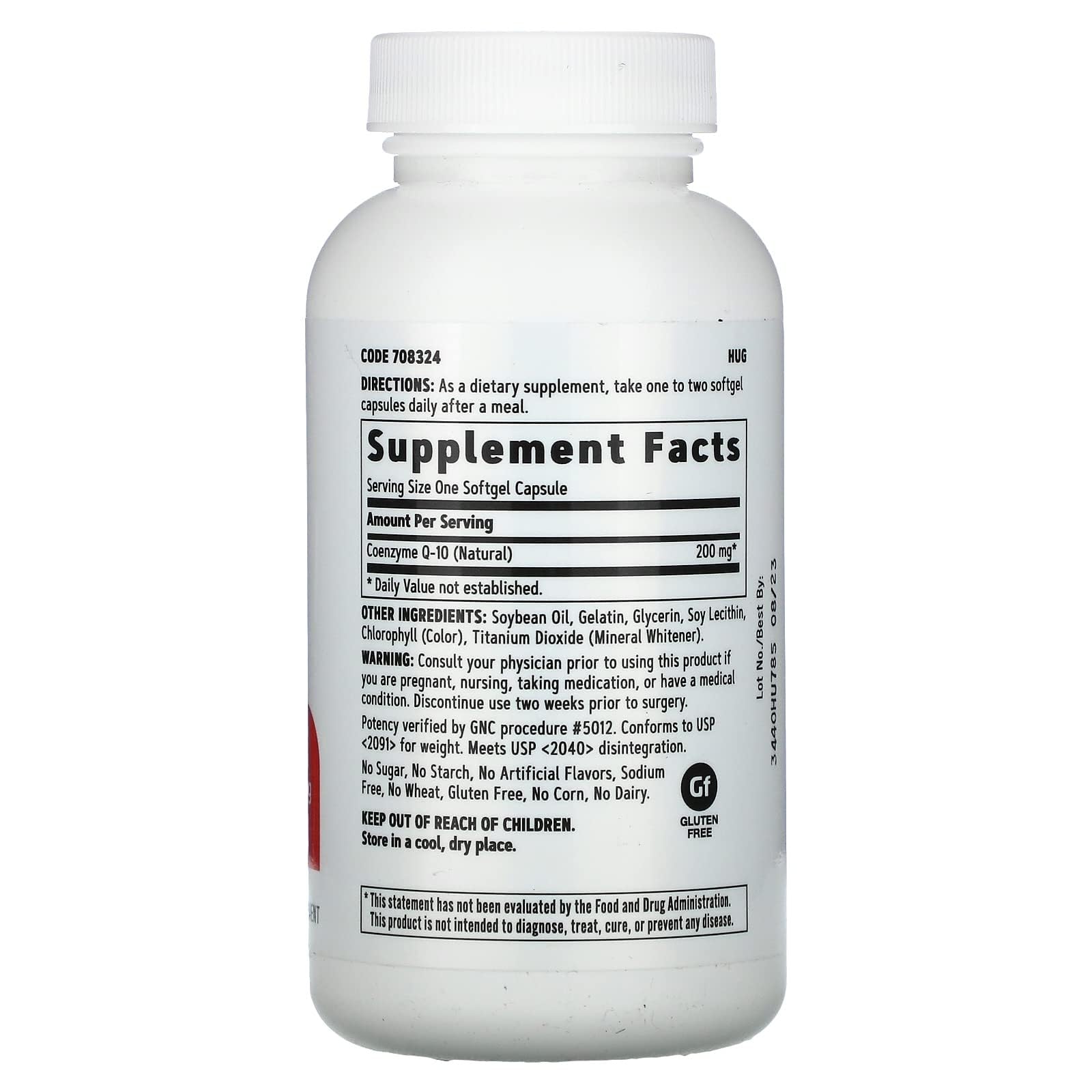 GNC CoQ10 200mg softgels close-up for easy daily use and heart support