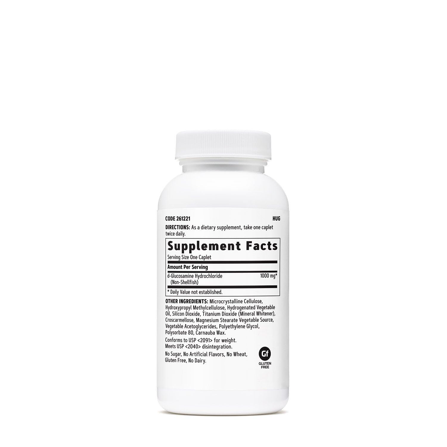 GNC Glucosamine 1000mg bottle front clearly displays 90 vegetarian caplets for a 45-day supply.