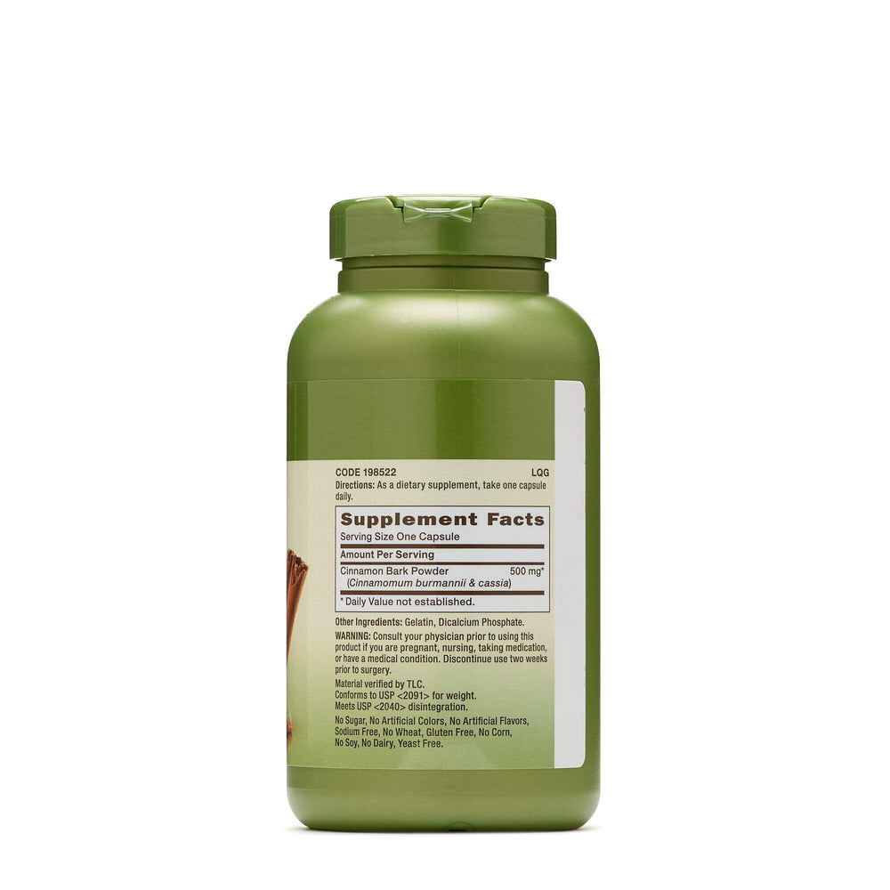 GNC Herbal Plus Cinnamon Bark 500mg capsules for everyday use