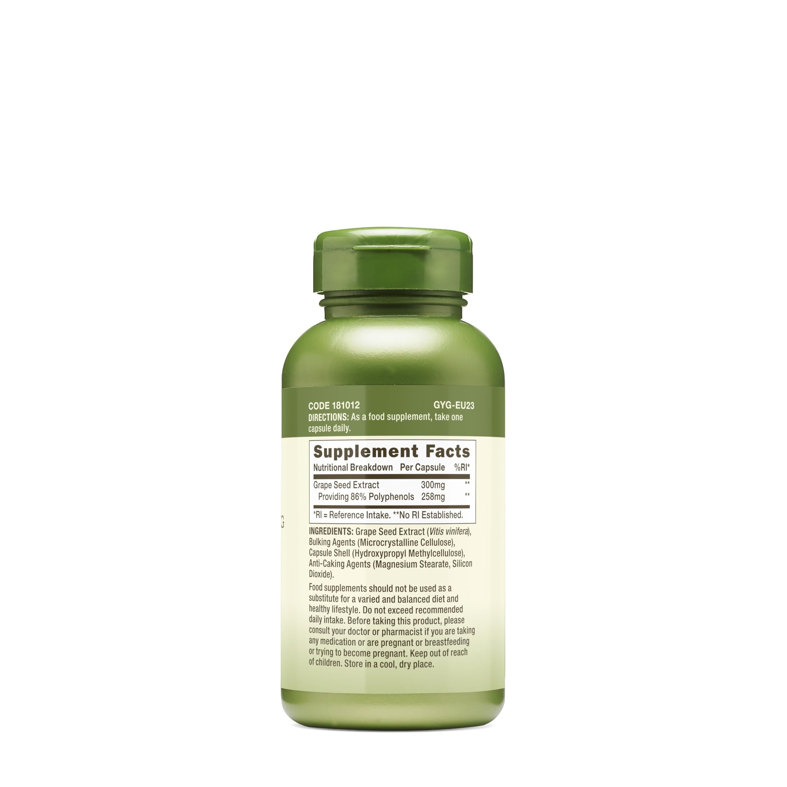 GNC Herbal Plus Grape Seed Extract capsules for daily antioxidant care.
