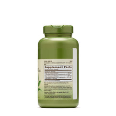 Close-up of GNC Herbal Plus Green Tea Complex capsules highlighting EGCG polyphenols