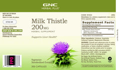 GNC Herbal Plus supplement facts label showing no artificial colors or flavors