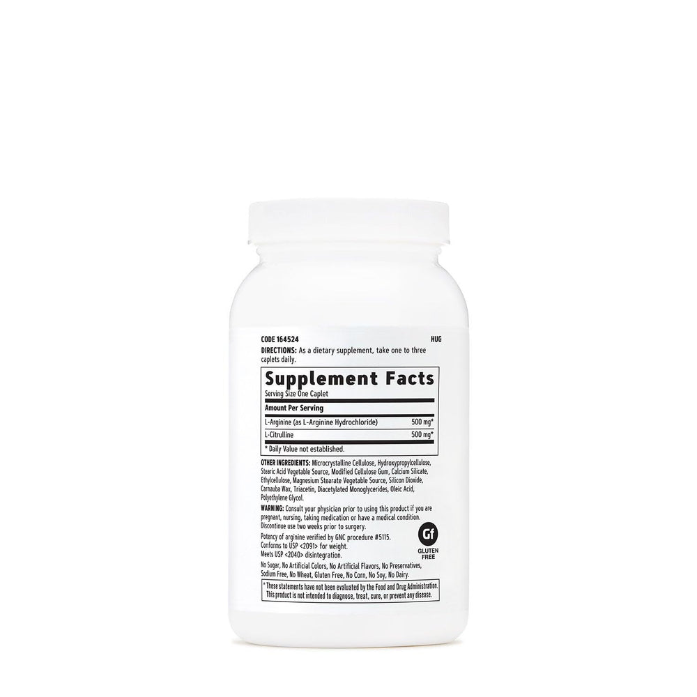 GNC caplets front label showing 500mg per ingredient for simple daily use