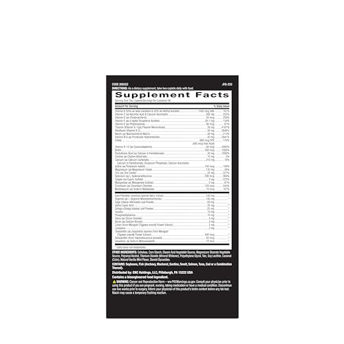 GNC Mega Men 50 Plus bottle back view showing supplement details