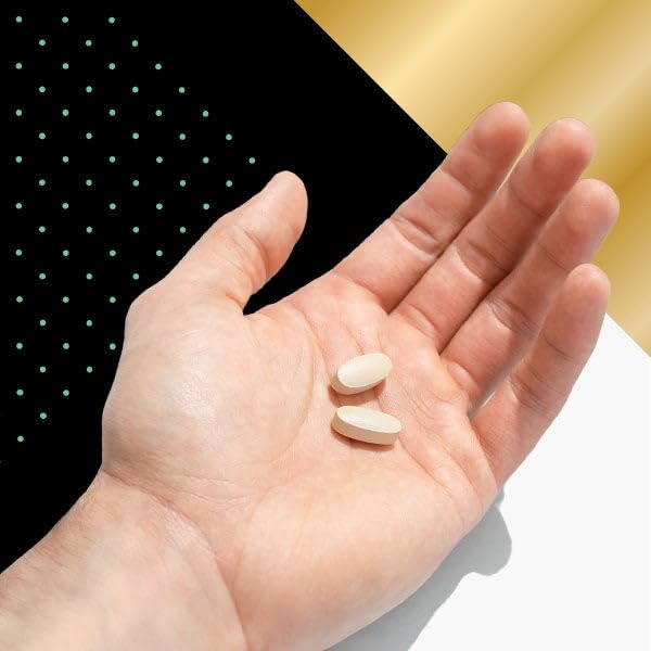 GNC Mega Men 50 Plus tablet closeup illustrating compact form