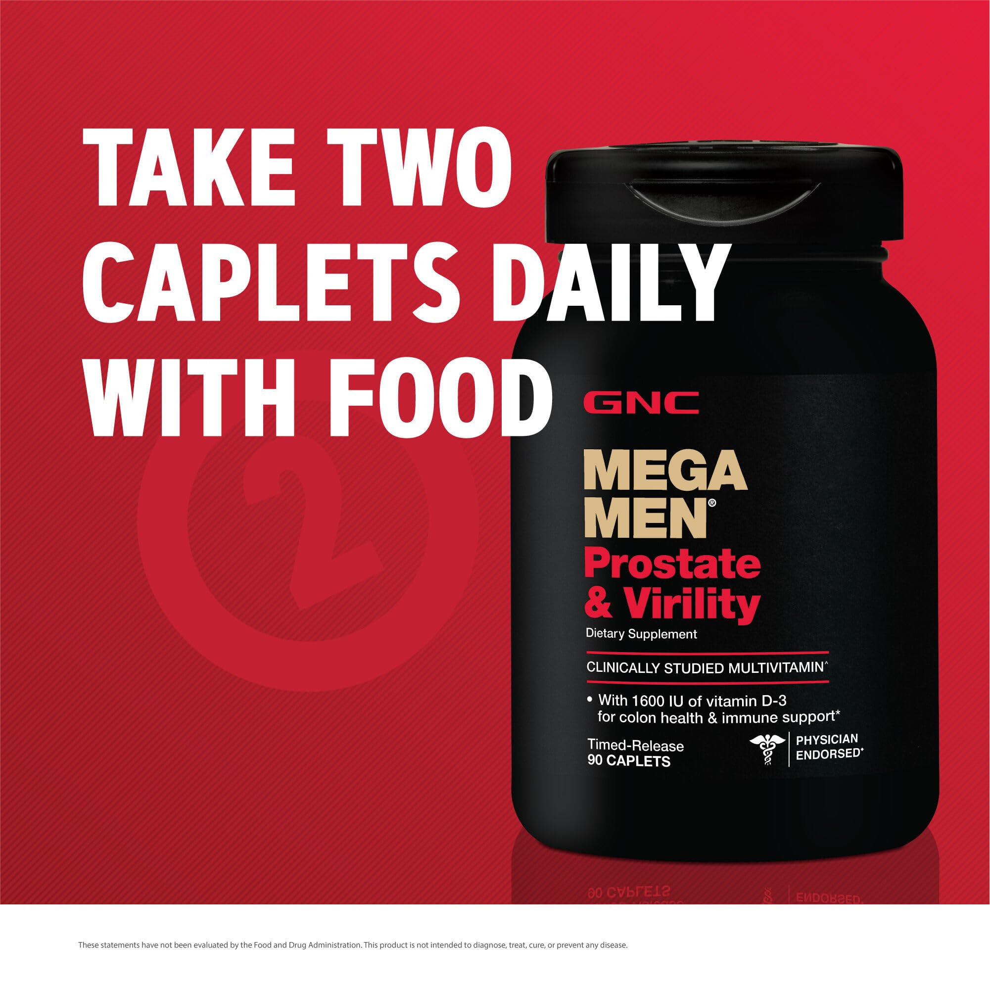 GNC Mega Men Prostate and Virility antioxidant blend depiction for daily protection.