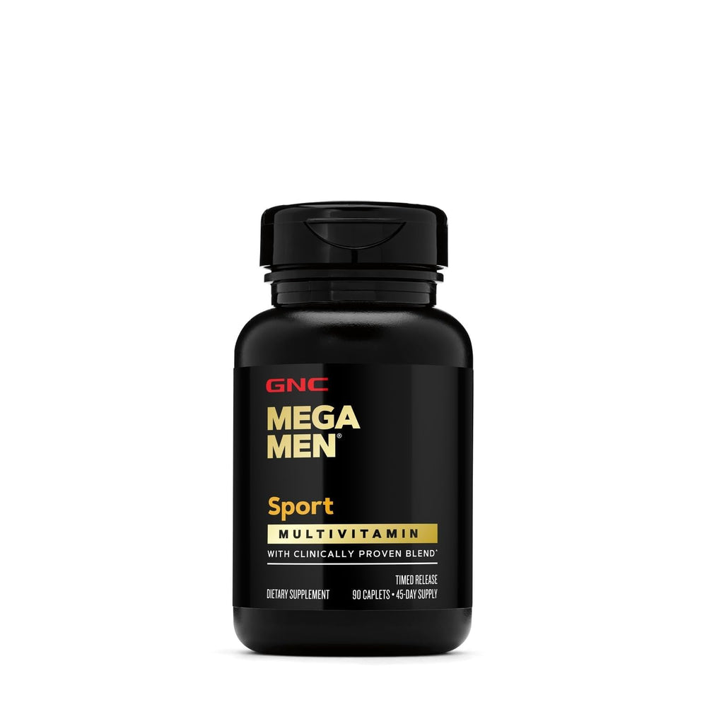 GNC Mega Men Sport feature panel illustrating nutrient delivery