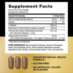 GNC Men's Maca Man label highlights the 900 mg maca and 1000 mg arginine per serving.