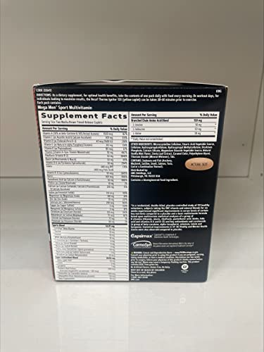 GNC Men's Ripped Vitapak capsule close-up suggests non-stimulant components for steady support