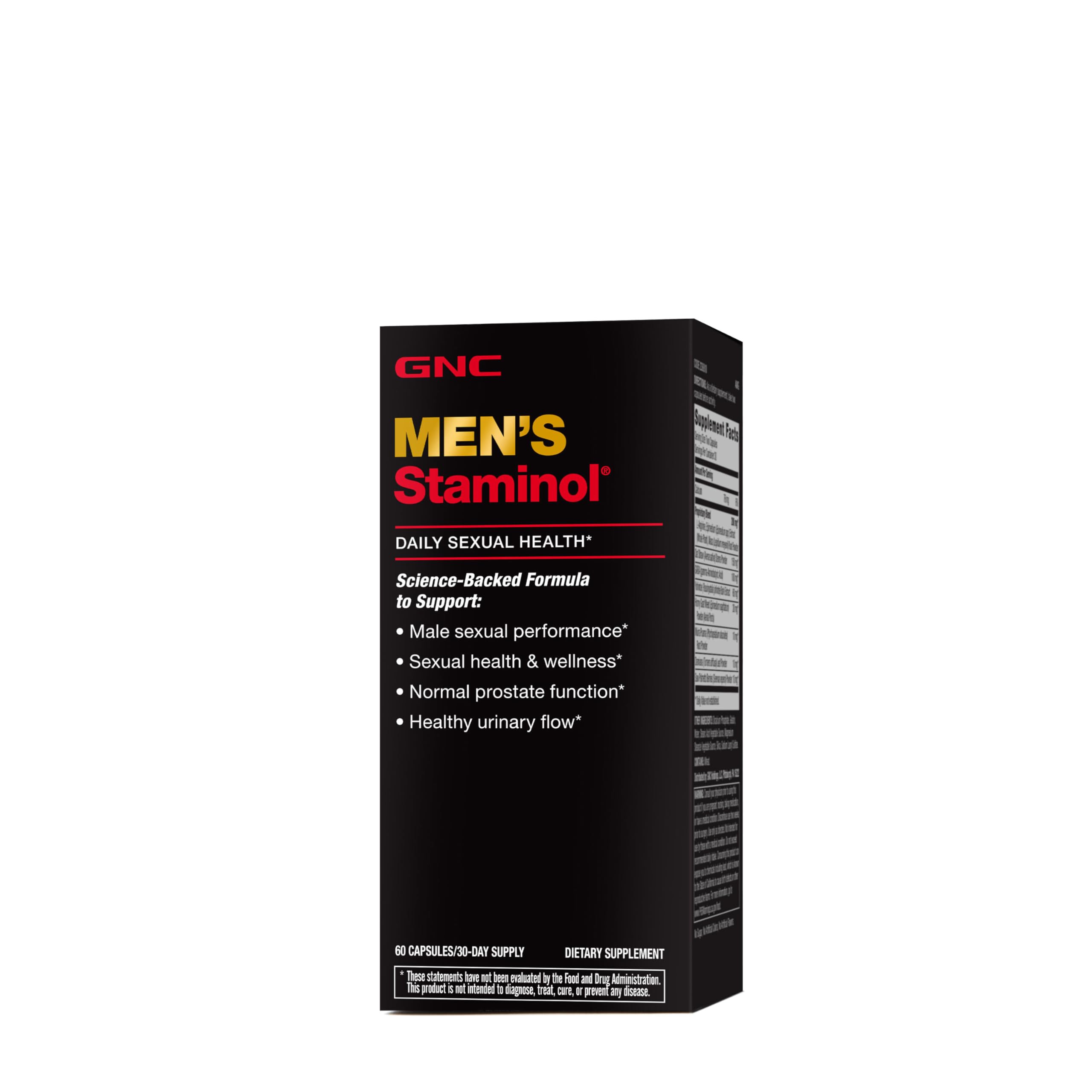GNC Men's Staminol bottle front showing label design for daily use