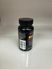GNC Men's Staminol packshot setup with bottle and glass of water