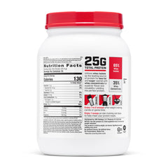 GNC Pro Performance 100% Whey shake glass showcases creamy texture and mixability for post-workout use
